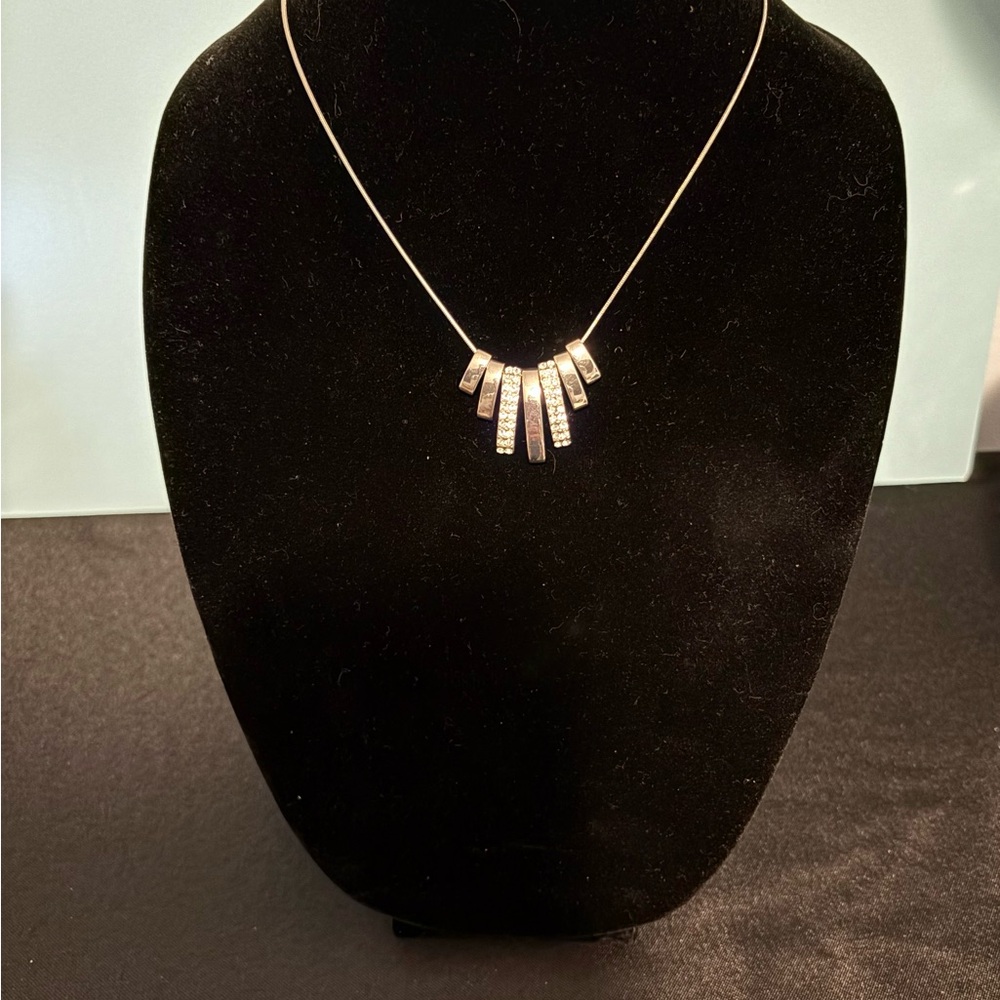 Silver Necklace with Swarovski Crystal Accents